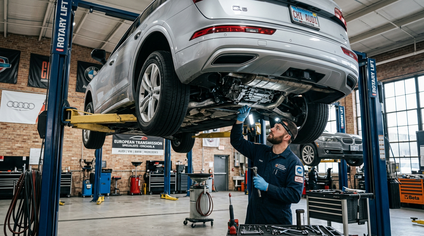 Car On Lift For Transmission Service — Chicago Transmission | Chicago IL