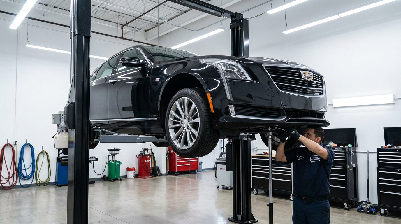 Car On Lift For Transmission Service — Chicago Transmission | Chicago IL