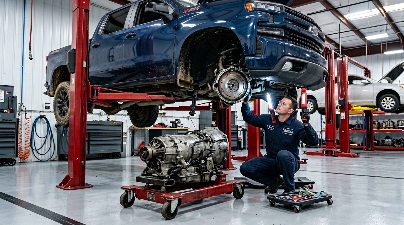 Car On Lift For Transmission Service — Chicago Transmission | Chicago IL