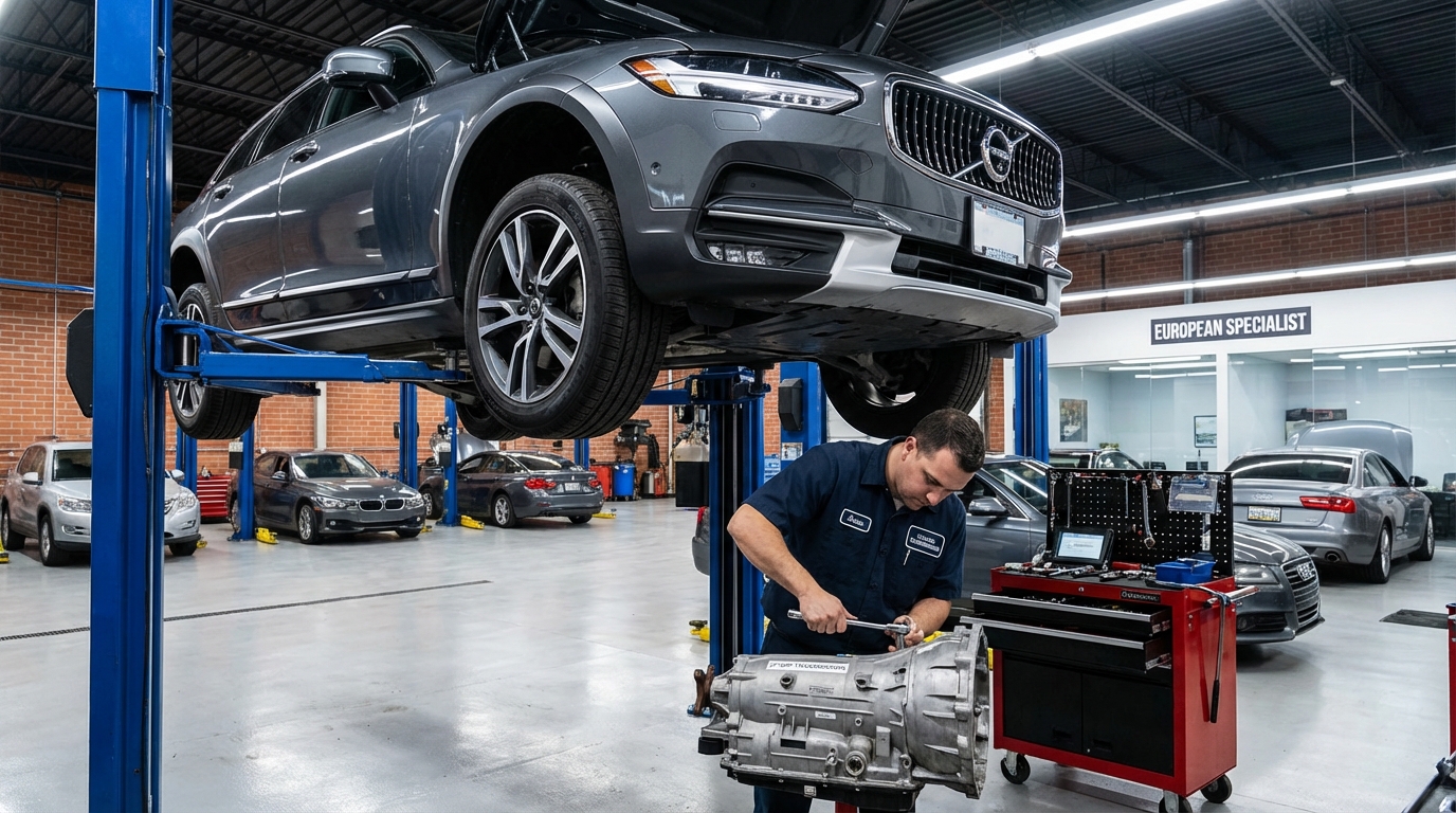 Car On Lift For Transmission Service — Chicago Transmission | Chicago IL