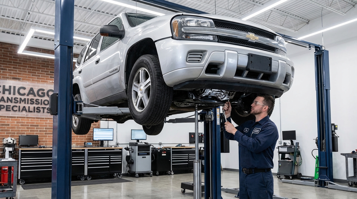 Car On Lift For Transmission Service — Chicago Transmission | Chicago IL