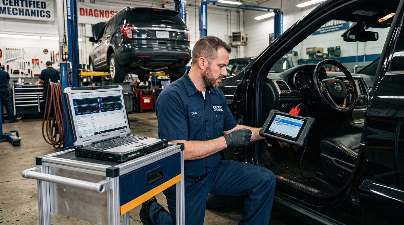Chicago Transmission mechanic diagnosing a cold slipping transmission