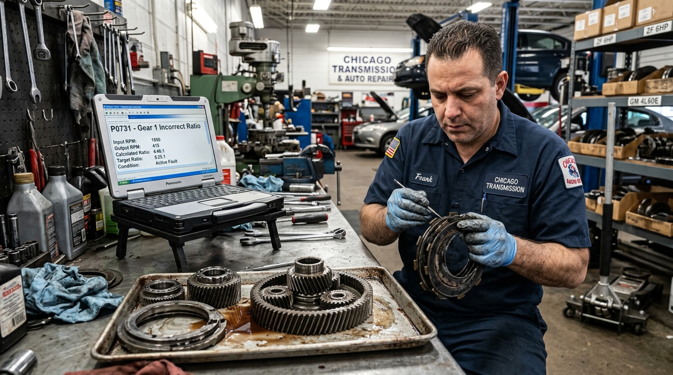 Nissan RE5R05A Transmission Repair Chicago Nissan/Infiniti 5-Speed Service service photo at Chicago Transmission