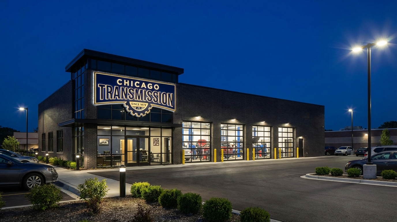 Chicago Transmission shop exterior on N Lincoln Ave