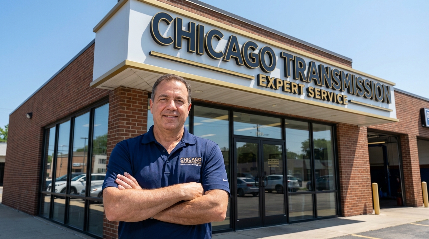 Chicago Transmission shop exterior on N Lincoln Ave