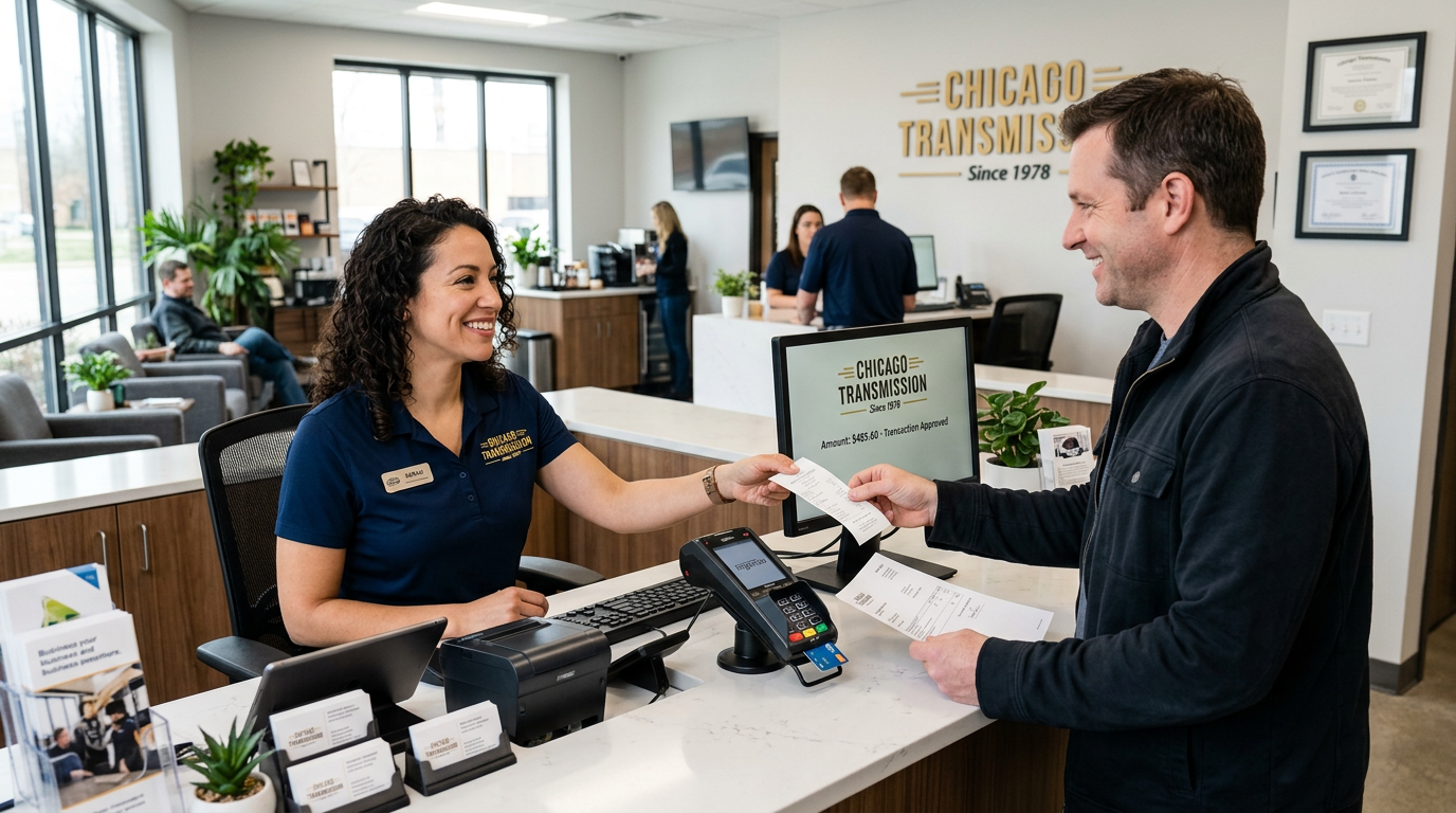 Inside Chicago Transmission's shop in Lincoln Park