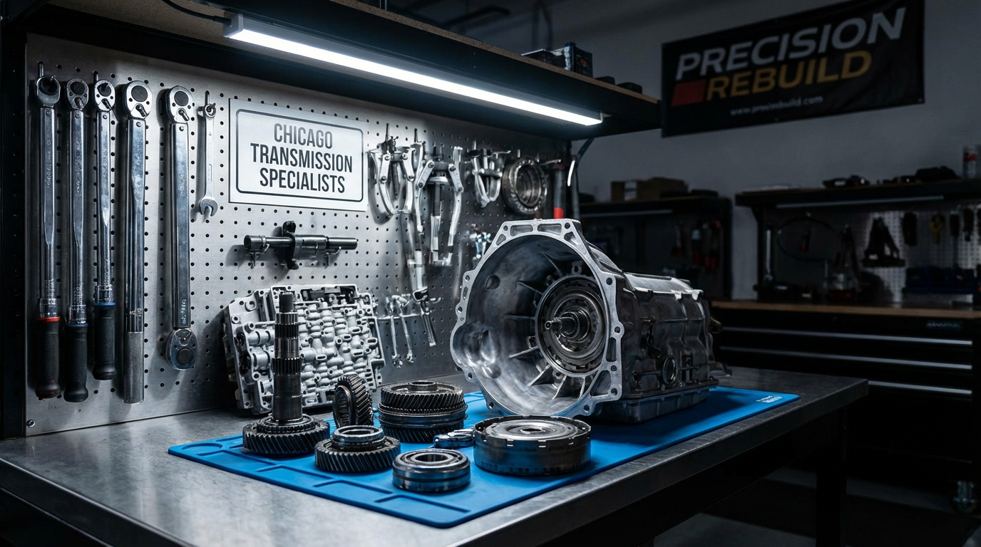 Inside Chicago Transmission's shop in Lincoln Park