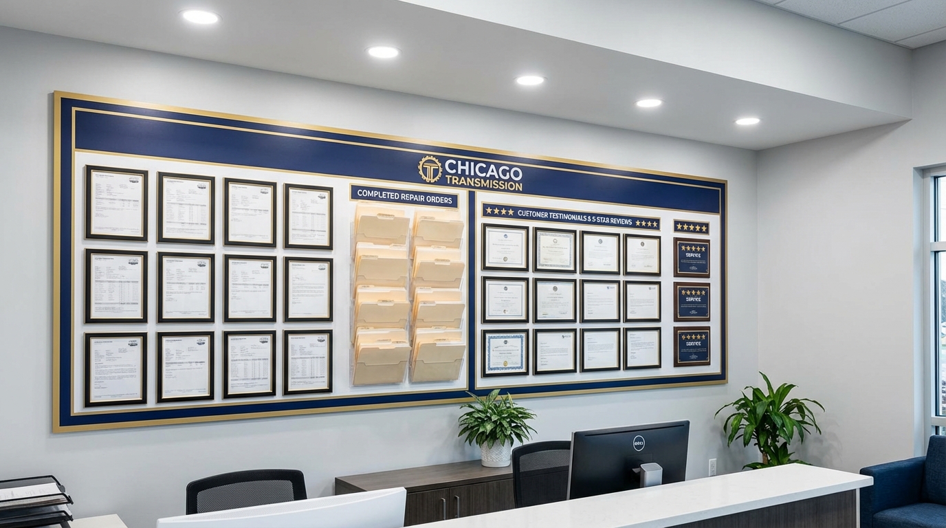 Inside Chicago Transmission's shop in Lincoln Park