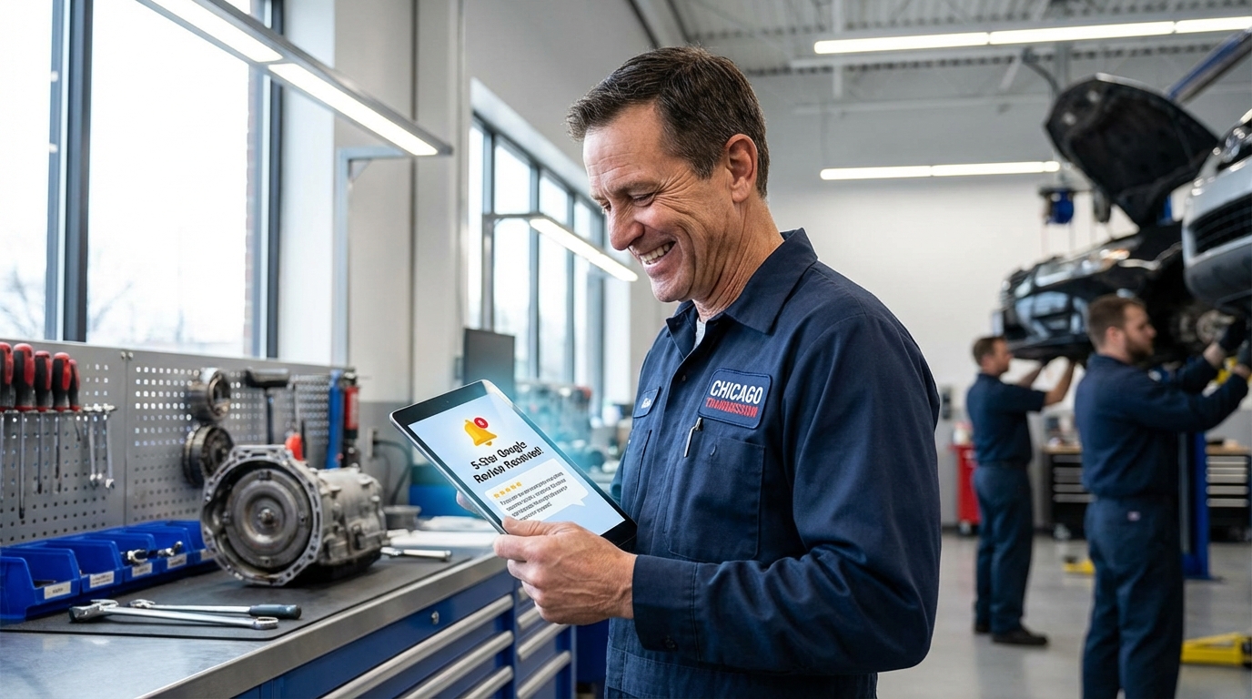 Inside Chicago Transmission's shop in Lincoln Park