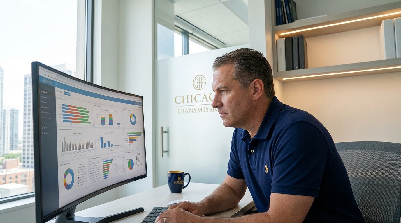 Inside Chicago Transmission's shop in Lincoln Park