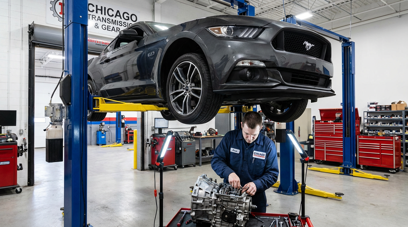 Experienced mechanic servicing Ford EXPLORER transmission - Chicago Transmission