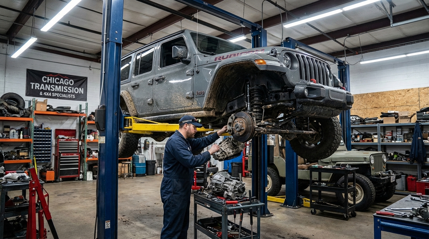 Jeep transmission components — Chicago Transmission rebuild shop