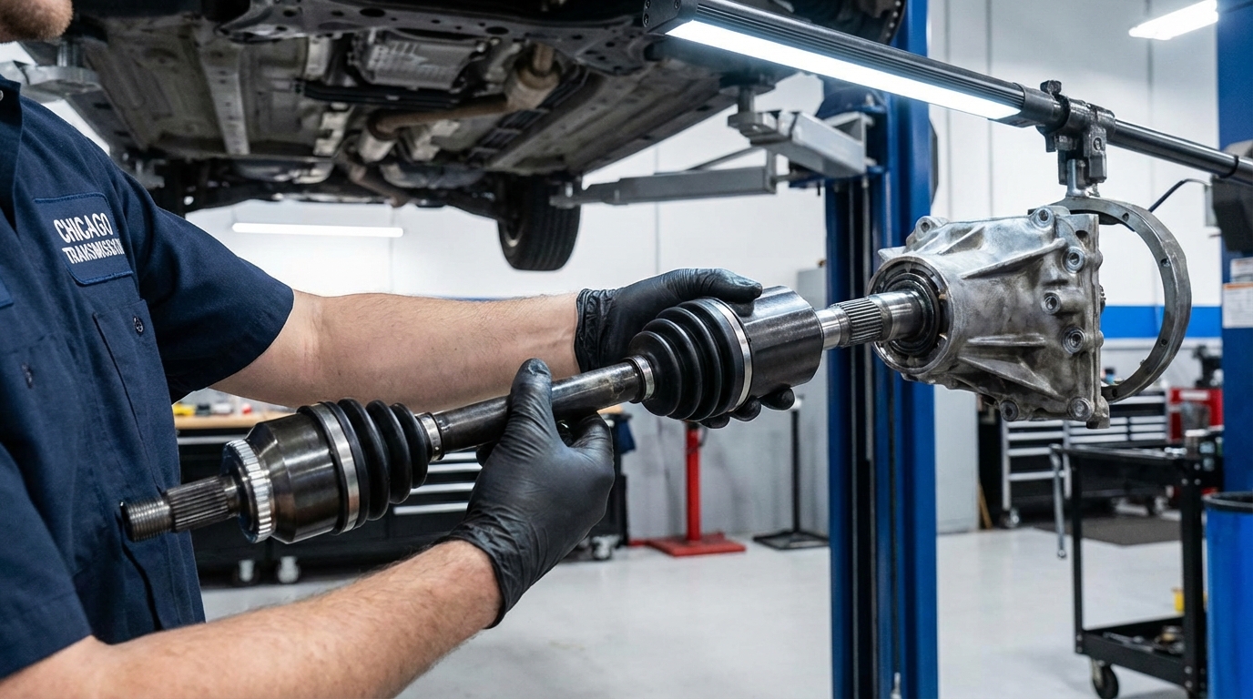 Transmission repair specialist diagnosing p0755 in Chicago IL