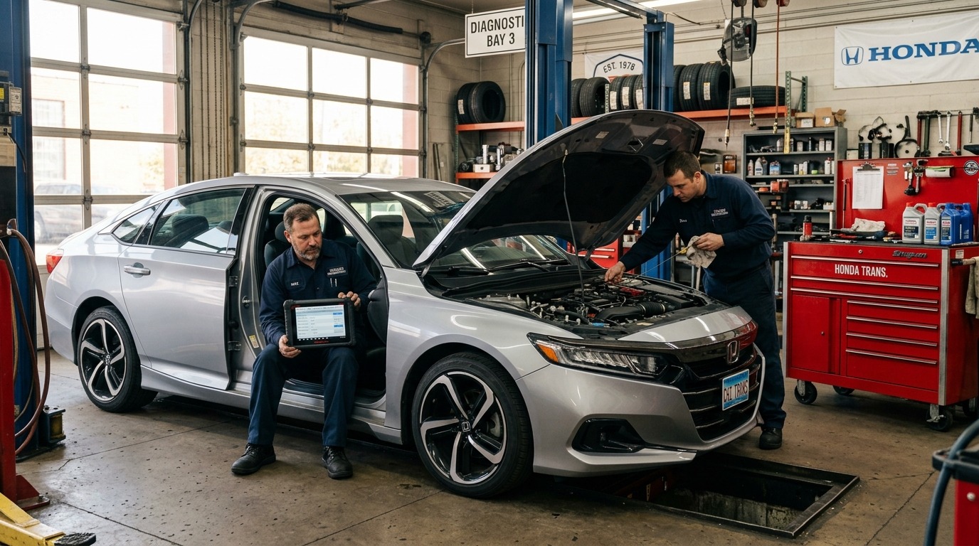 JF015E Transmission Repair Chicago CVT Belt, Pulley & Valve Body Diagnosis service photo at Chicago Transmission